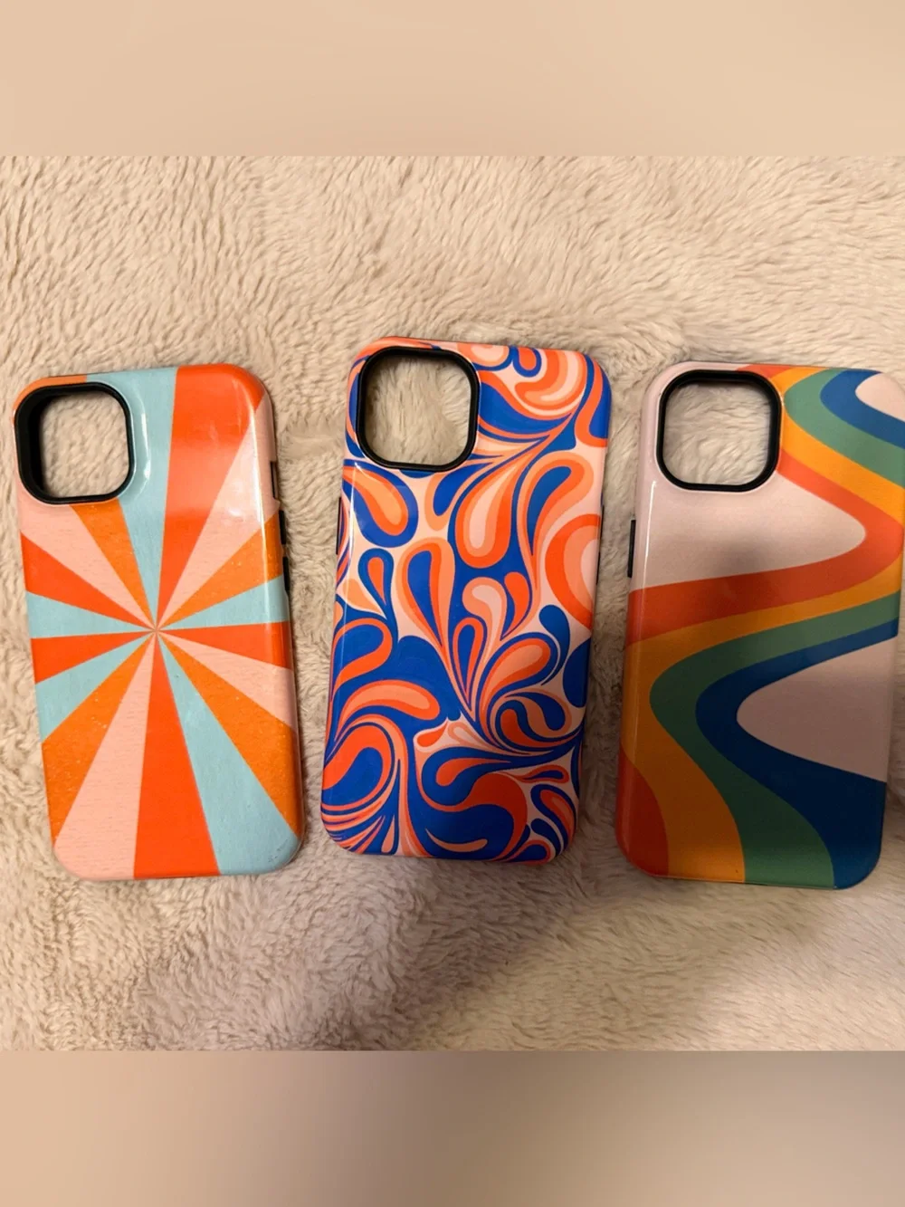 3 Retro Abstract iPhone 13 Cases - NWOT Not Used